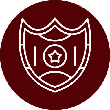 Kalkan. Web simgesi basit tasarım