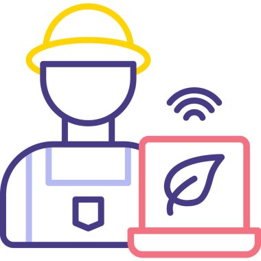 Mühendis. Web simgesi basit illüstrasyon