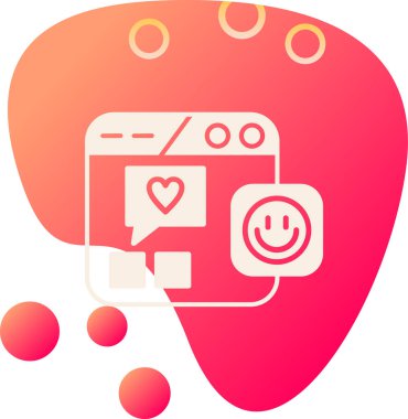 Kalp ikonu vektör illüstrasyonu