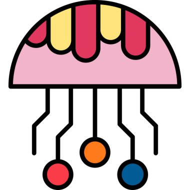 Mantar simgesinin vektör illüstrasyonu