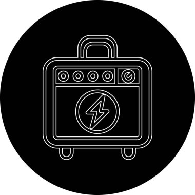 Seyahat çantası simgesinin vektör illüstrasyonu