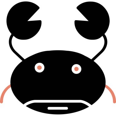 Beyaz arka planda boğa başı, illüstrasyon, vektör.