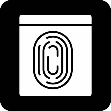 Parmak izi simgesinin vektör illüstrasyonu