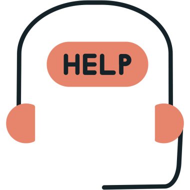 Yardım edin! Web simgesi basit illüstrasyon