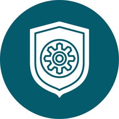 kalkan ikon vektör illüstrasyonu