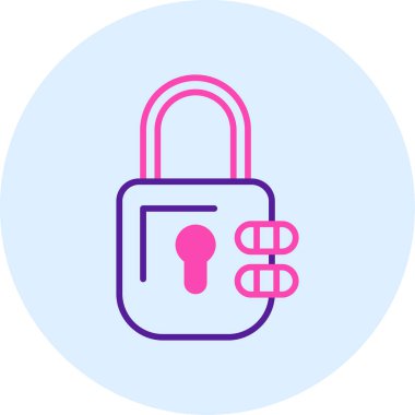 Kilit simgesinin vektör illüstrasyonu