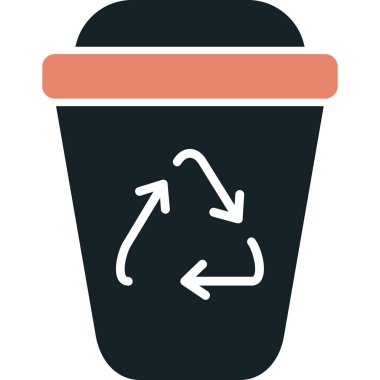 Geri dönüşüm simgesi, vektör illüstrasyonu