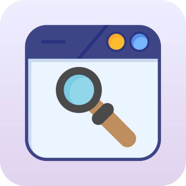 Ara. Web simgesi basit illüstrasyon