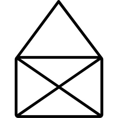 e-posta ileti simgesi ana hat biçiminde