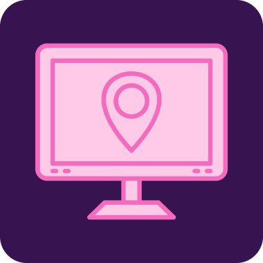 Harita konumu vektör simgesi