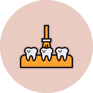 Bir dişin vektör çizimi