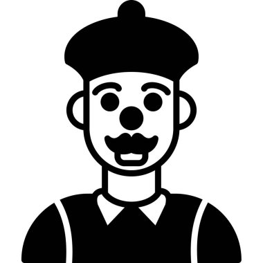 Soytarı. Web simgesi basit illüstrasyon