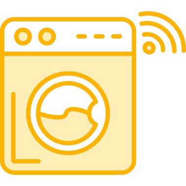 Çamaşır makinesi. Web simgesi basit illüstrasyon