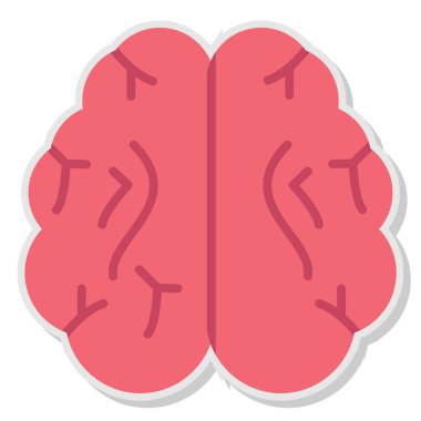 Beyin. Web simgesi basit illüstrasyon