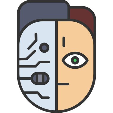 Robot simgesinin vektör illüstrasyonu