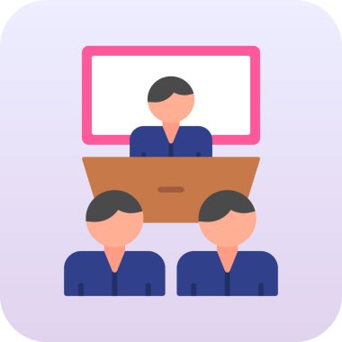 iş insanları simgesi, vektör illüstrasyonu