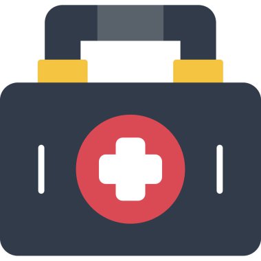 Kızıl haç sembollü tıbbi malzeme.