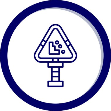 Yol işaretleri simgesinin vektör illüstrasyonu