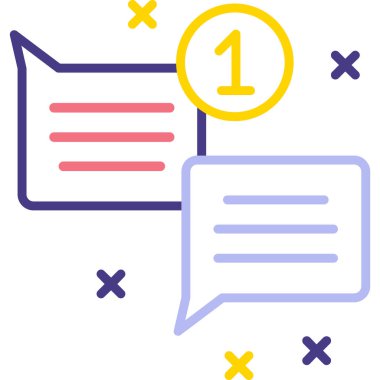 Sohbet ikonu. Basit tasarım. vektör illüstrasyonu