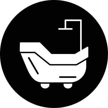 El arabası. Web simgesi basit illüstrasyon