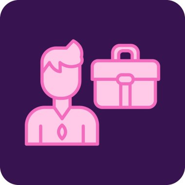 iş evrak çantası simgesi, vektör illüstrasyonu