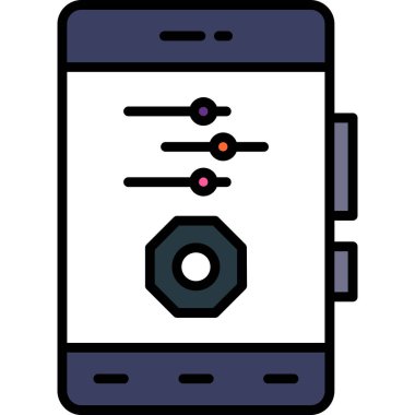 Veri simgesi vektör tasarımlı akıllı telefon