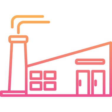 Fabrika ikonu. vektör illüstrasyonu