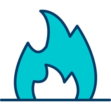 ateş vektör simgesi düzenlenebilir