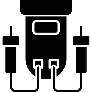 elektrikli araba pil simgesi ana hat biçiminde