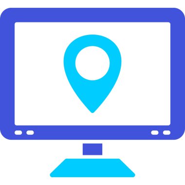 gps konum haritası simgesi - taslak biçimi