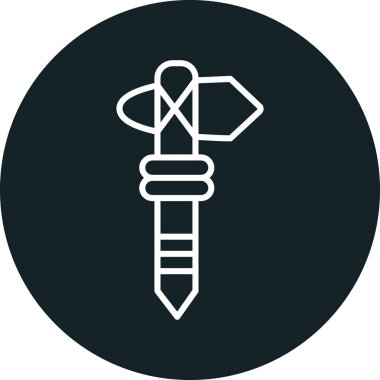 Kılıç. Web simgesi basit illüstrasyon