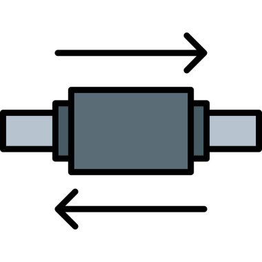 Pil simgesi. düz tasarım.