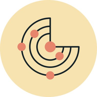 Bir hedefin modern simgesinin vektör illüstrasyonu