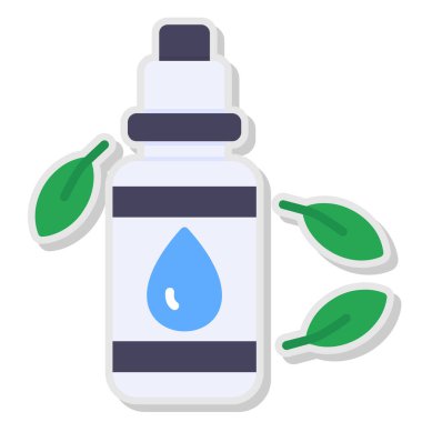 Su püskürtme ikonu. Beyaz arkaplanda izole edilmiş su püskürtme şişe vektör simgesinin düz çizimi