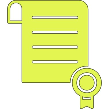 belge simgesi, vektör çizimi