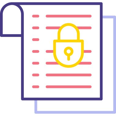 belge simgesi. Basit resimleme