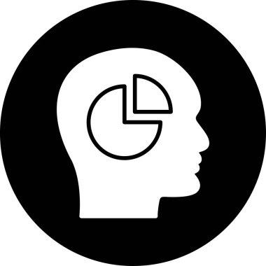 İnsan kafa simgesi vektör illüstrasyonu