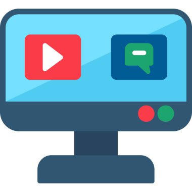 video. Web simgesi basit illüstrasyon