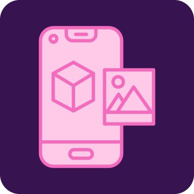 Akıllı telefon. Web simgesi basit illüstrasyon