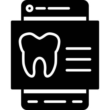 Diş simgesi, vektör illüstrasyonu