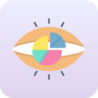 Göz. Web simgesi basit illüstrasyon