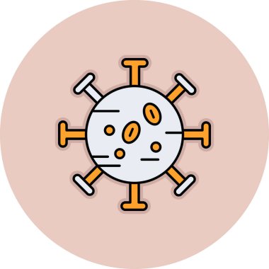 Coronavirus Simgesi, Vektör İllüstrasyonu