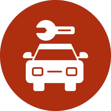 Araba servisi ikonu. vektör illüstrasyonu