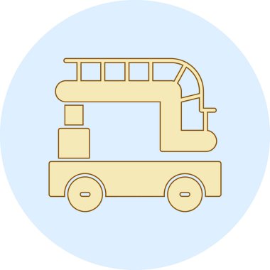 Kamp ikonu. Web için kamp vektör simgelerinin özet çizimi