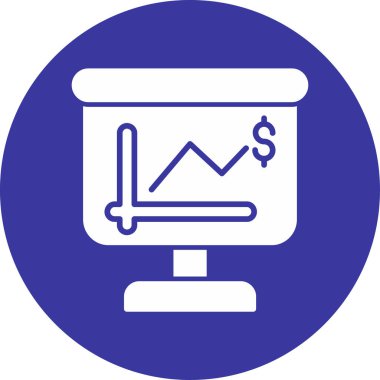 iş grafiği ikon vektör illüstrasyonu