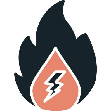 Ateş ikonu. vektör illüstrasyonu