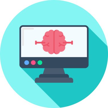 beyaz arkaplanda dizüstü bilgisayar ve beyin