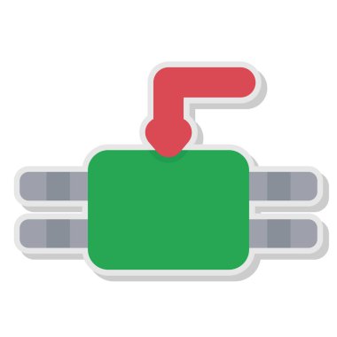 araba tamir servisi simgesi, düz stil