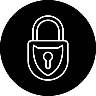 kilit web simgesi, vektör çizim