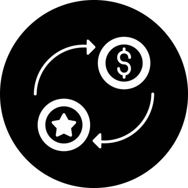 Dolar. Web simgesi basit illüstrasyon